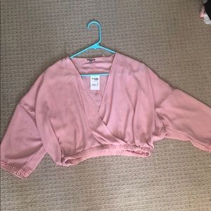 Charlotte Russe pink crop top